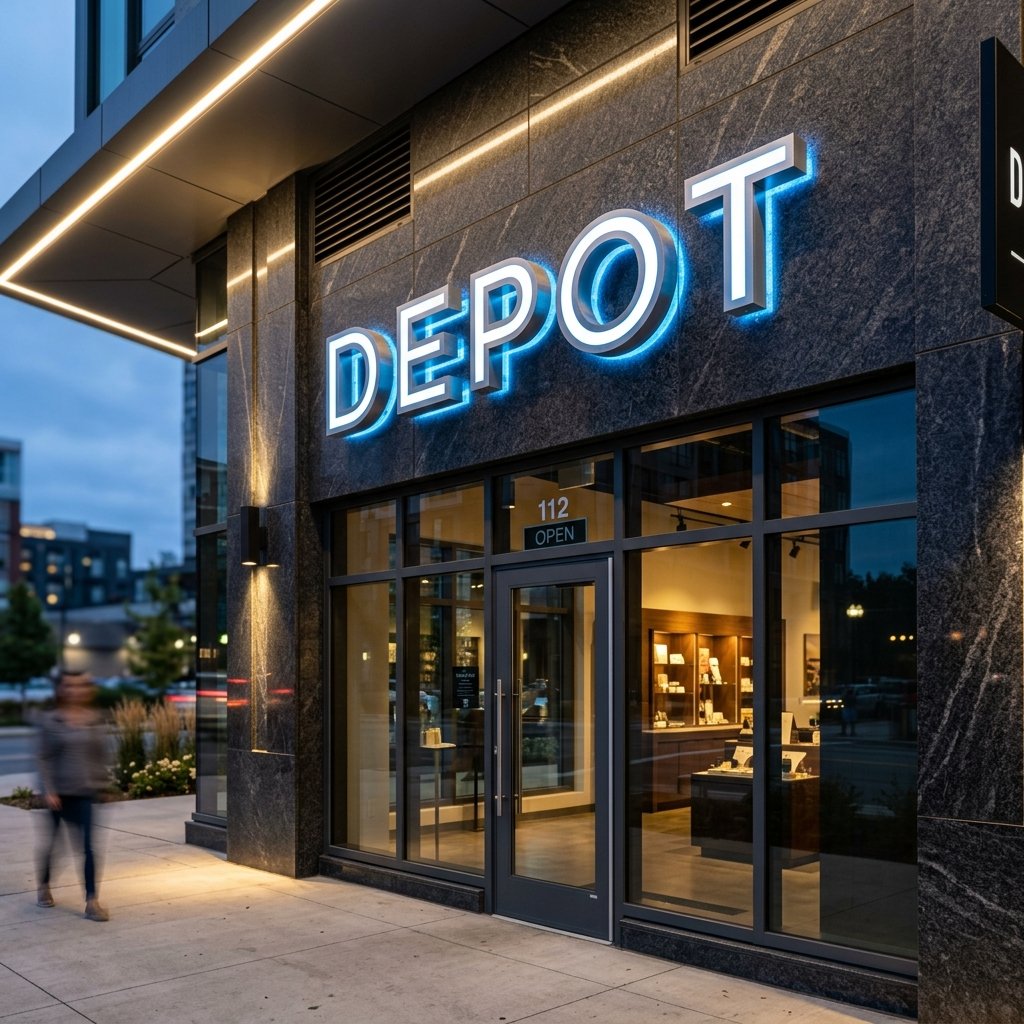 Premium Backlit Channel Letters - DEPOT